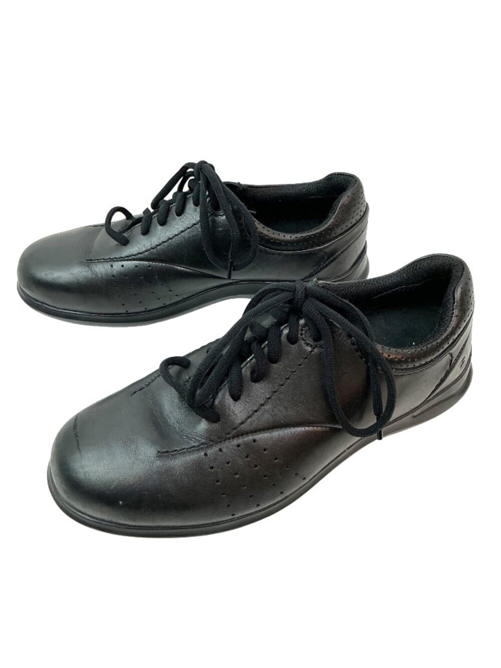 Aravon Farren Leather Sport Oxford Comfort Walking Shoes Womens 8.5 D Black